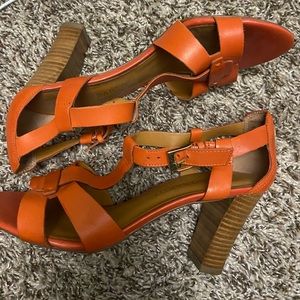Franco Sarto coral sandals.